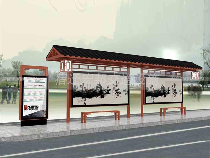 仿古候車亭制作廠家產品
